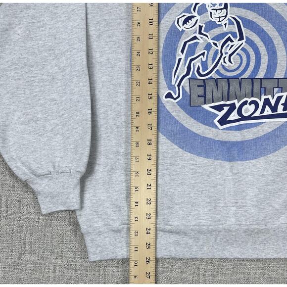 Vintage Emmitt Zone Sweatshirt Mens Large Gray Starter Crewneck NFL Football 90s - Picture 3 of 12